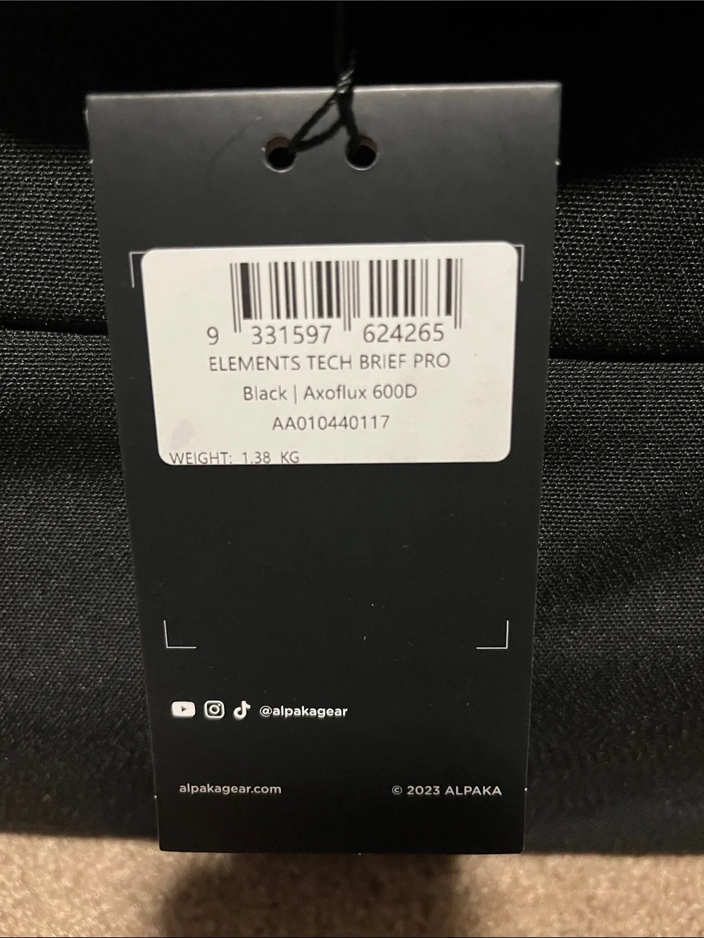 Men's Alpaka Black Elements Tech Brief Pro